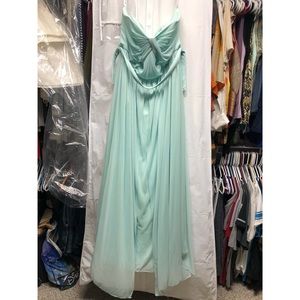 David’s bridal long bridesmaid dress